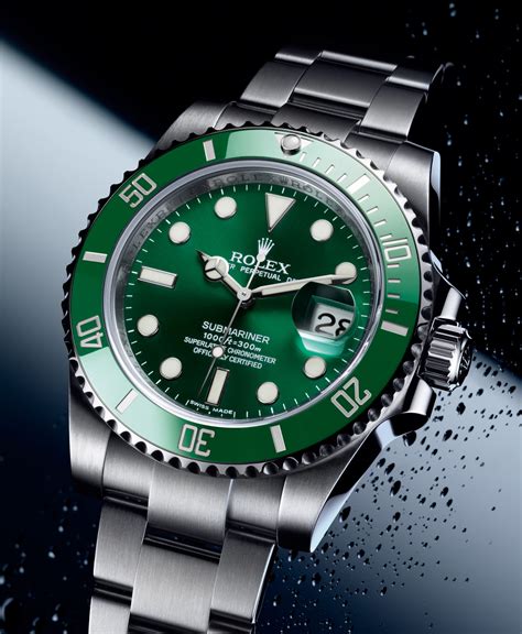 rolex oyster perpetual submariner green.